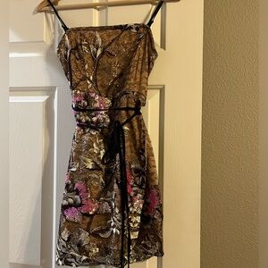 Free people strappy black, brown and pink dress homecoming formal